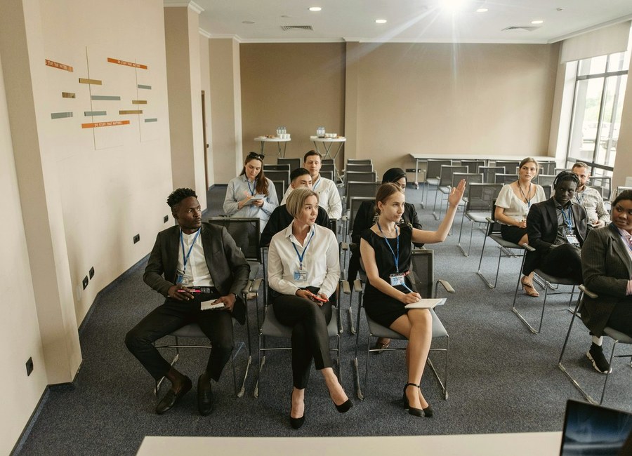 Conference audience with professional speaker